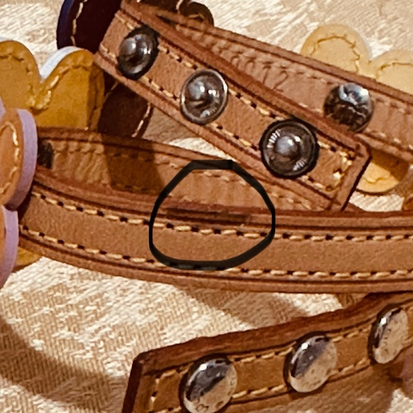 Authentic Louis Vuitton Tan Leather Double Strap Bracelet - Picture 13 of 14